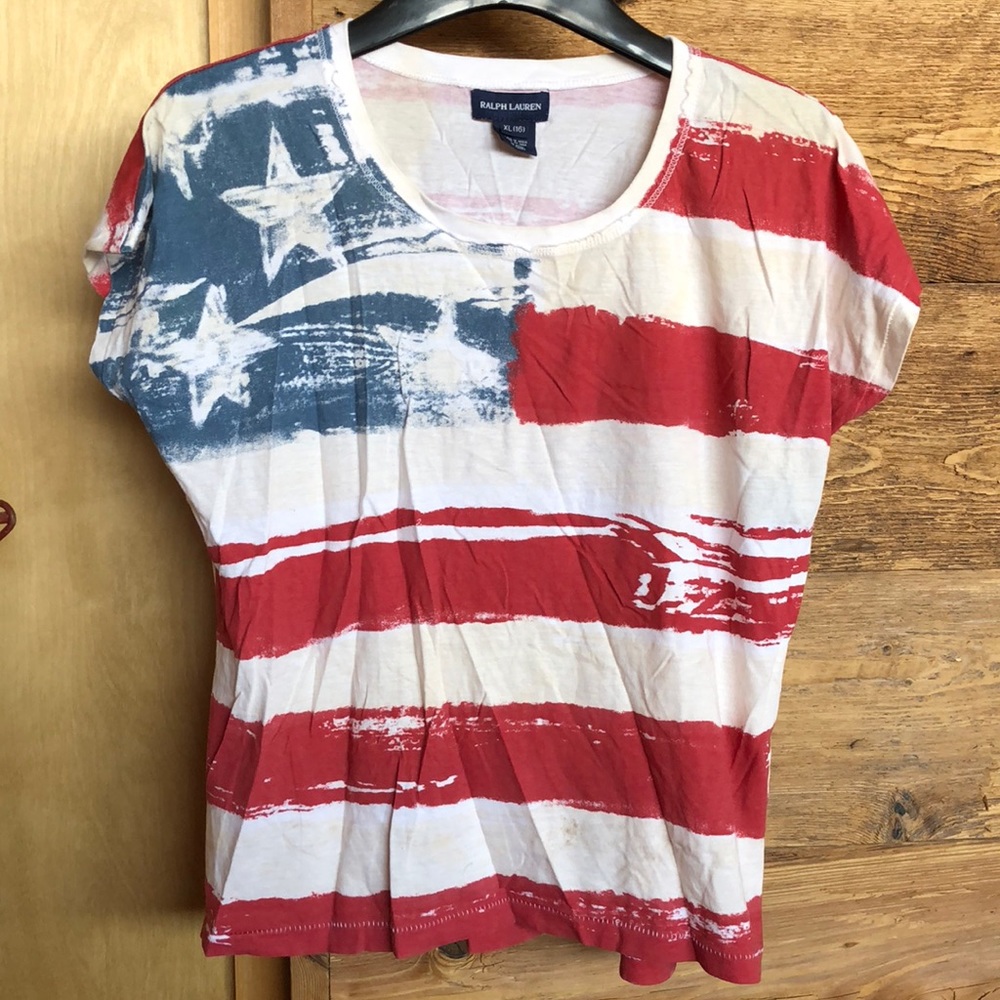 Ralph Lauren flag 🇺🇸 inspired tee shirt top